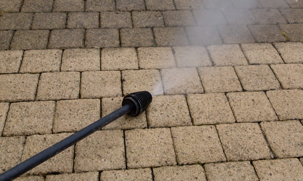 close up of a pressure washer gun