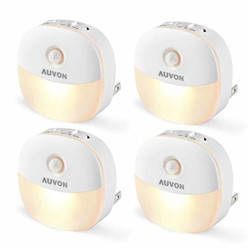 AUVON Plug-in LED Motion Sensor Night Light