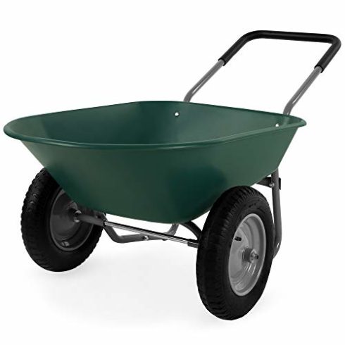 Best Choice Dual-Wheel Home Utility Yard Wheelbarrow