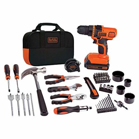 BLACK+DECKER Drill & Home Tool Kit