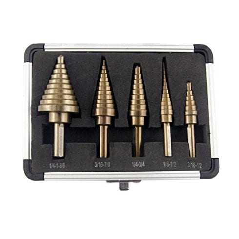 CO-Z 5pcs Hss Cobalt Multiple Hole Drill Bit Set