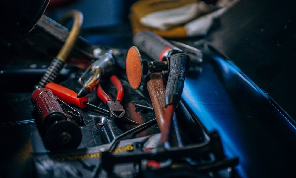 Different tools in a tool box