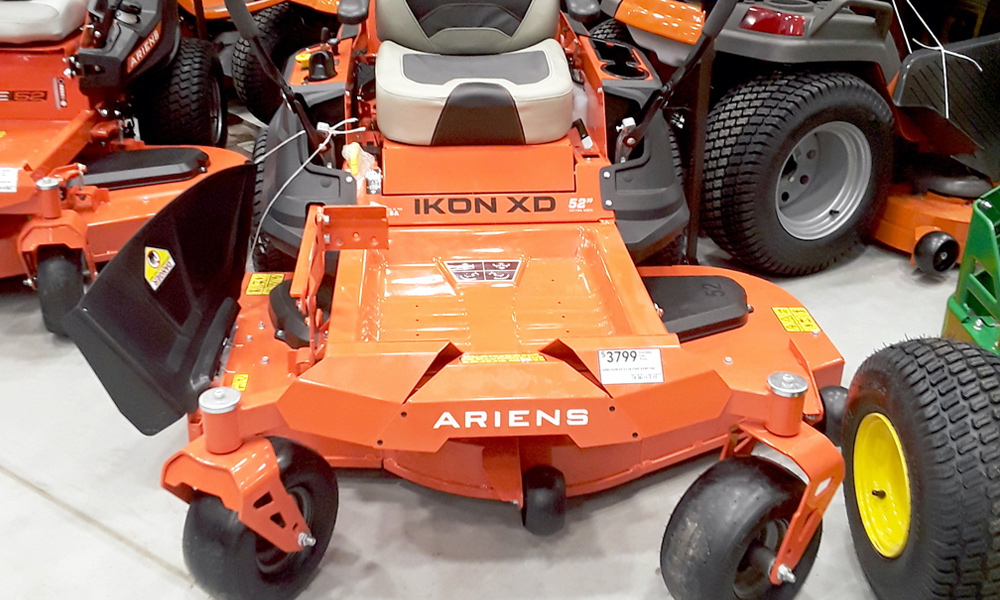 Orange Ariens zero turn mower