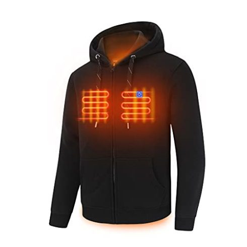 HENNCHEE Full Zip Fleece Heated Hoodie