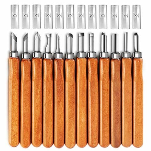 Gimars 12 Set SK5 Carbon Steel Carving Tools