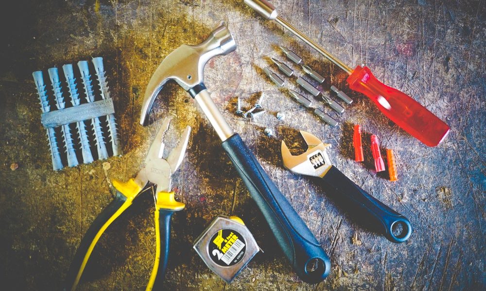 tools laying out on the floor