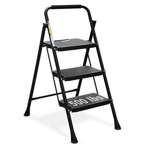 HBTower 3 Step Ladder Folding Stepladders