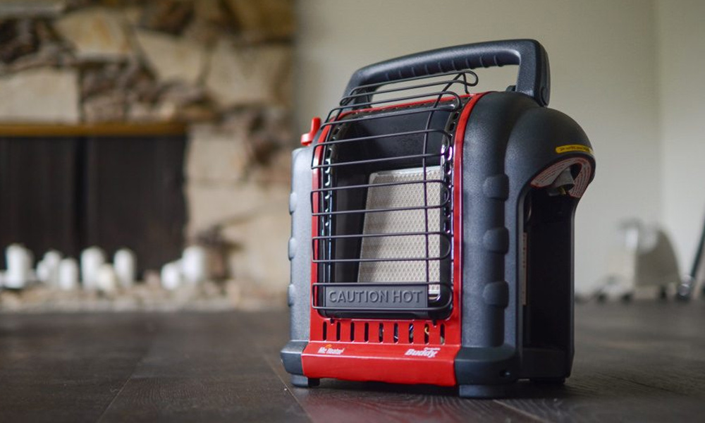 A Infrared Heater sitting on flooring 