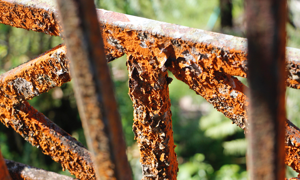 rusty metal gate