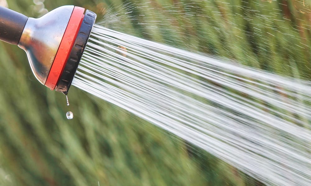 Close up of a hose nozzle