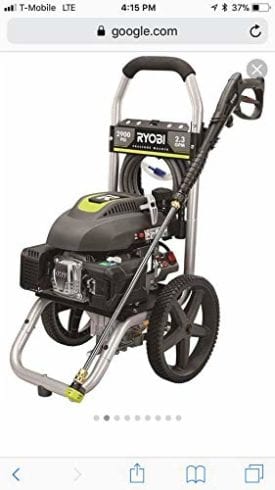 Ryobi GCV190 Honda Gas Pressure Washer