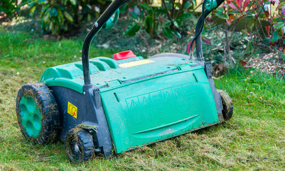 green electric mower