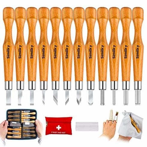 SIMILKY SK7 Carbon Steel Wood Carving Tool Set