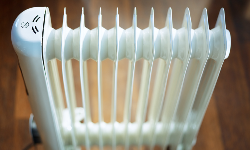 white portable radiator 