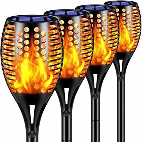 TomCare Waterproof Flickering Flames Solar Lights